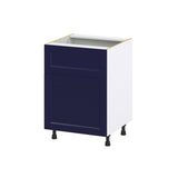 Hugo&Borg Lorette 24-in W x 34.5-in H x 24-in D Navy Blue 1-Drawer Base Fully Assembled Cabinet (Recessed Panel Shaker Style)