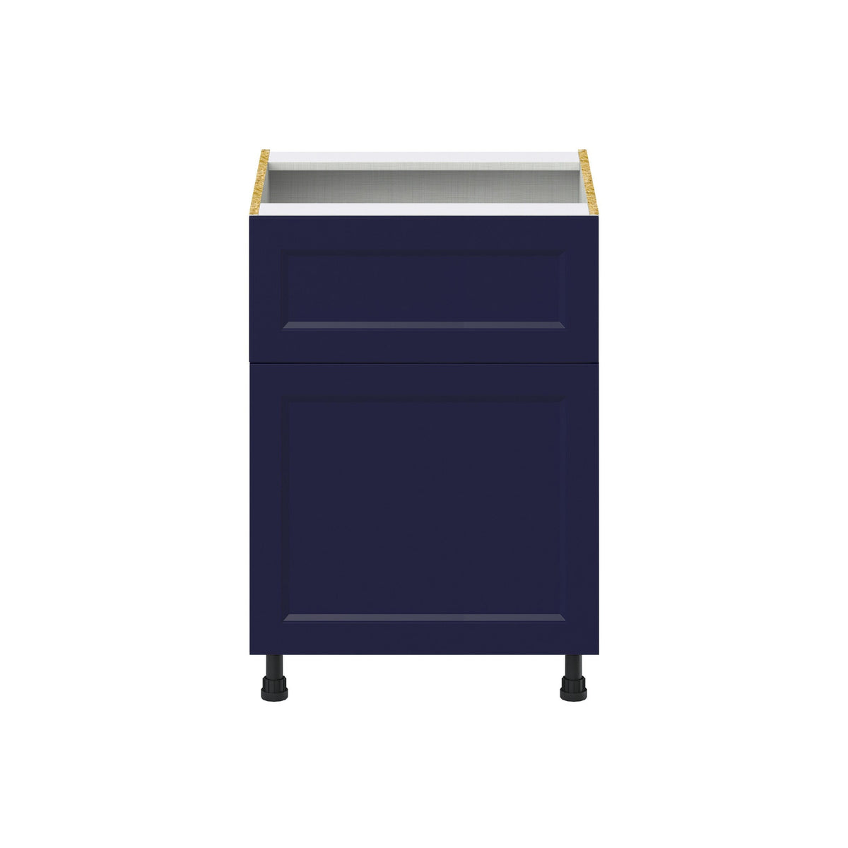 Hugo&Borg Lorette 24-in W x 34.5-in H x 24-in D Navy Blue 1-Drawer Base Fully Assembled Cabinet (Recessed Panel Shaker Style)