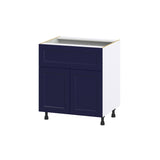 Hugo&Borg Lorette 30-in W x 34.5-in H x 24-in D Navy Blue 1-Drawer Base Fully Assembled Cabinet (Recessed Panel Shaker Style)