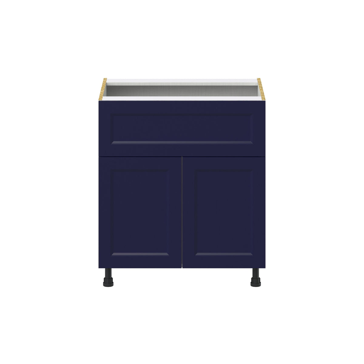 Hugo&Borg Lorette 30-in W x 34.5-in H x 24-in D Navy Blue 1-Drawer Base Fully Assembled Cabinet (Recessed Panel Shaker Style)