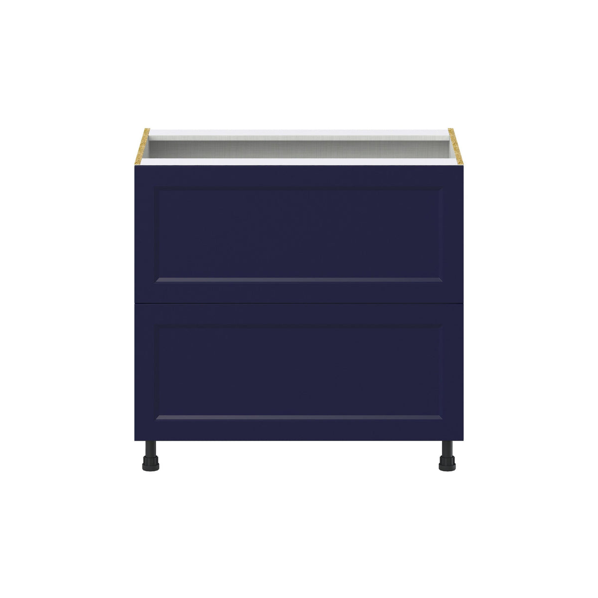 Hugo&Borg Lorette 36-in W x 34.5-in H x 25-in D Navy Blue 2-Drawer Base Fully Assembled Cabinet