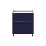 Hugo&Borg Lorette 30-in W x 34.5-in H x 24-in D Navy Blue 2-Drawer Base Fully Assembled Cabinet