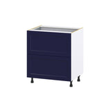 Hugo&Borg Lorette 30-in W x 34.5-in H x 24-in D Navy Blue 2-Drawer Base Fully Assembled Cabinet