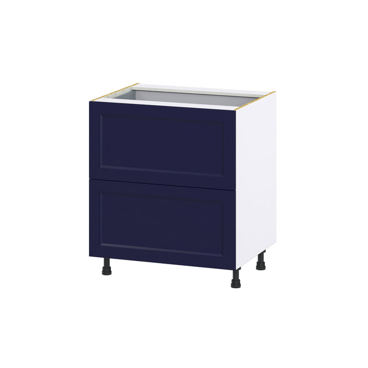 Hugo&Borg Lorette 30-in W x 34.5-in H x 24-in D Navy Blue 2-Drawer Base Fully Assembled Cabinet