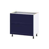 Hugo&Borg Lorette 36-in W x 34.5-in H x 24-in D Navy Blue 2-Drawer Base Fully Assembled Cabinet