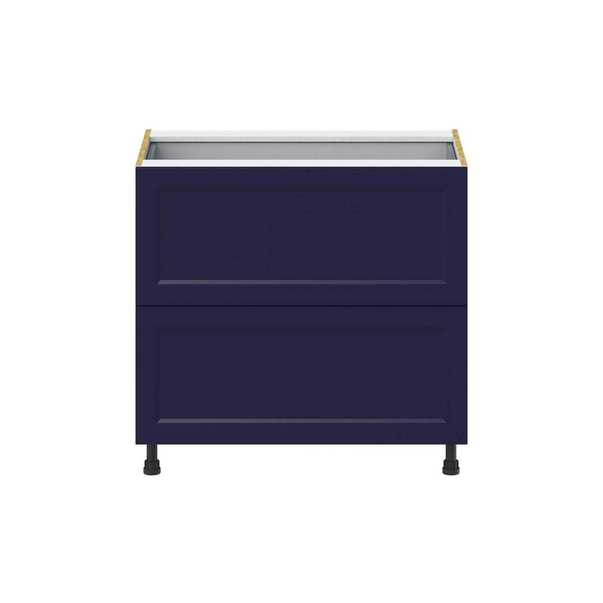 Hugo&Borg Lorette 36-in W x 34.5-in H x 24-in D Navy Blue 2-Drawer Base Fully Assembled Cabinet