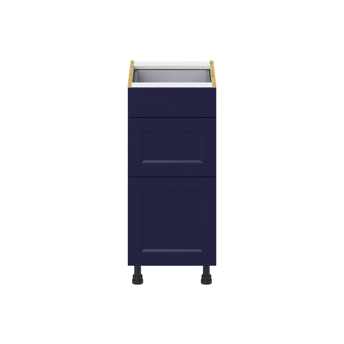Hugo&Borg Lorette 15-in W x 34.5-in H x 25-in D Navy Blue 3-Drawer Base Fully Assembled Cabinet