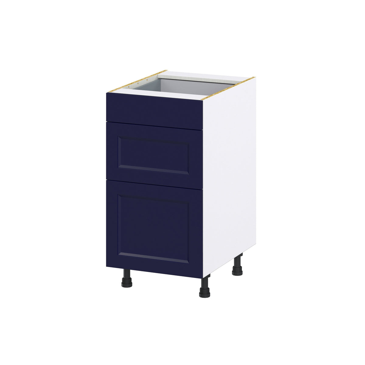 Hugo&Borg Lorette 18-in W x 34.5-in H x 25-in D Navy Blue 3-Drawer Base Fully Assembled Cabinet