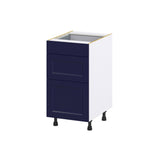 Hugo&Borg Lorette 18-in W x 34.5-in H x 25-in D Navy Blue 3-Drawer Base Fully Assembled Cabinet