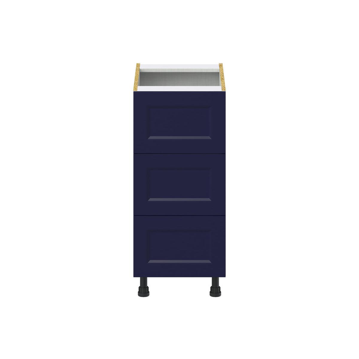 Hugo&Borg Lorette 15-in W x 34.5-in H x 24-in D Navy Blue 3-Drawer Base Fully Assembled Cabinet