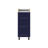 Hugo&Borg Lorette 15-in W x 34.5-in H x 24-in D Navy Blue 3-Drawer Base Fully Assembled Cabinet