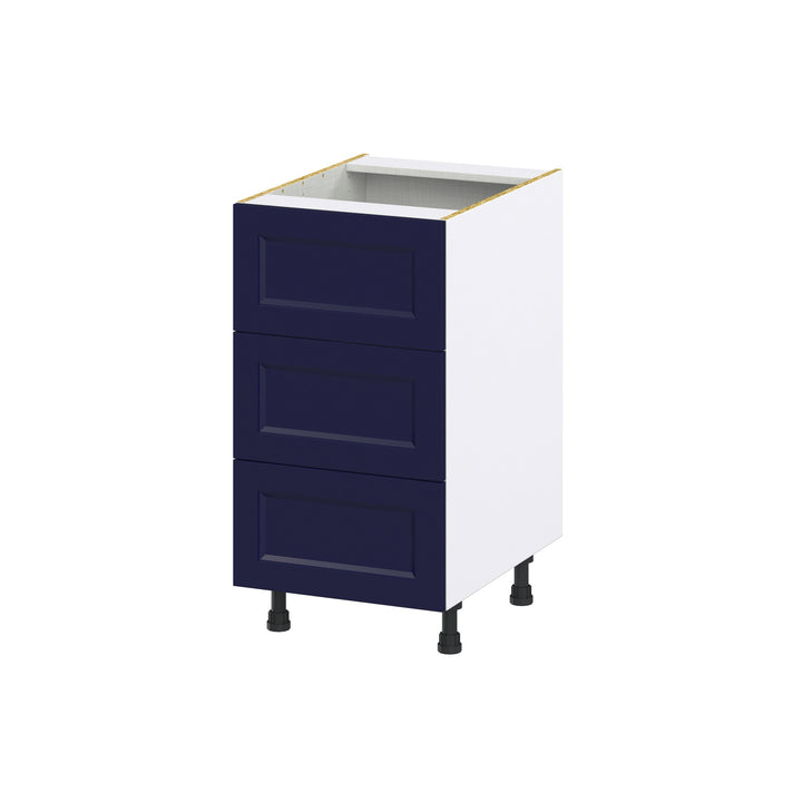 Hugo&Borg Lorette 18-in W x 34.5-in H x 24-in D Navy Blue 3-Drawer Base Fully Assembled Cabinet