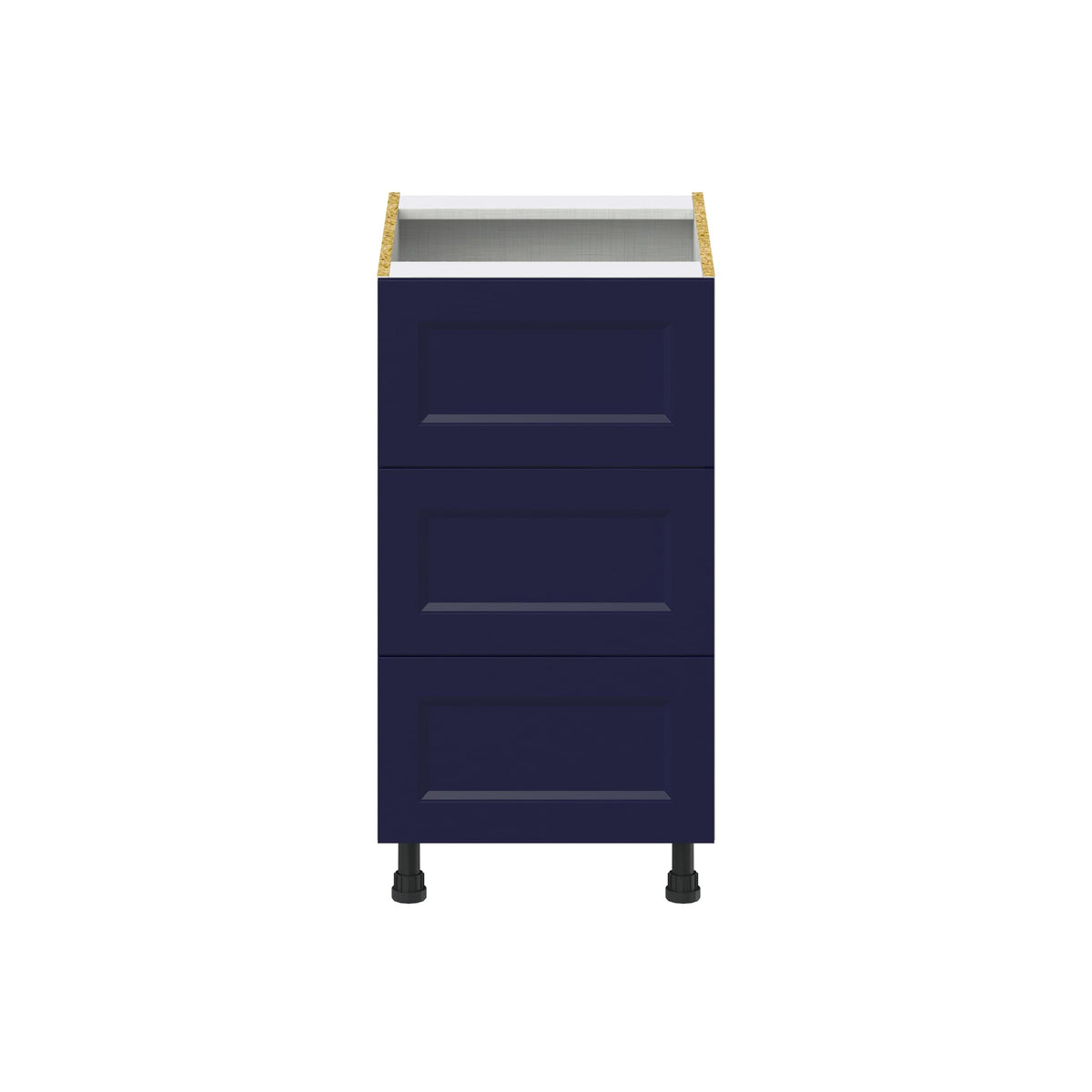 Hugo&Borg Lorette 18-in W x 34.5-in H x 24-in D Navy Blue 3-Drawer Base Fully Assembled Cabinet