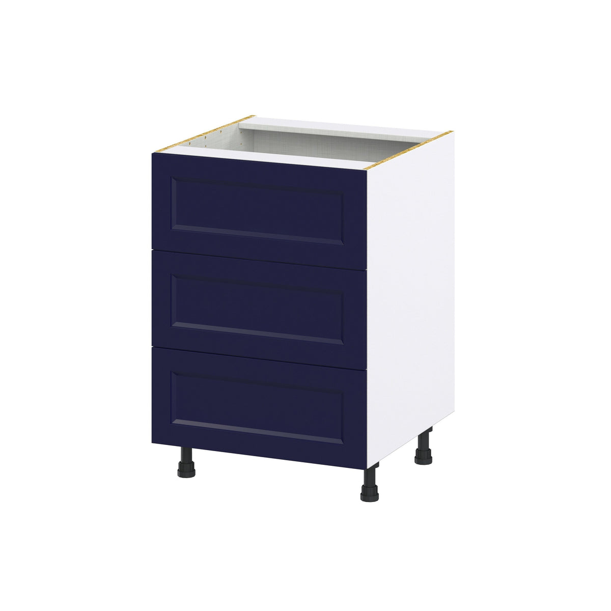Hugo&Borg Lorette 24-in W x 34.5-in H x 24-in D Navy Blue 3-Drawer Base Fully Assembled Cabinet