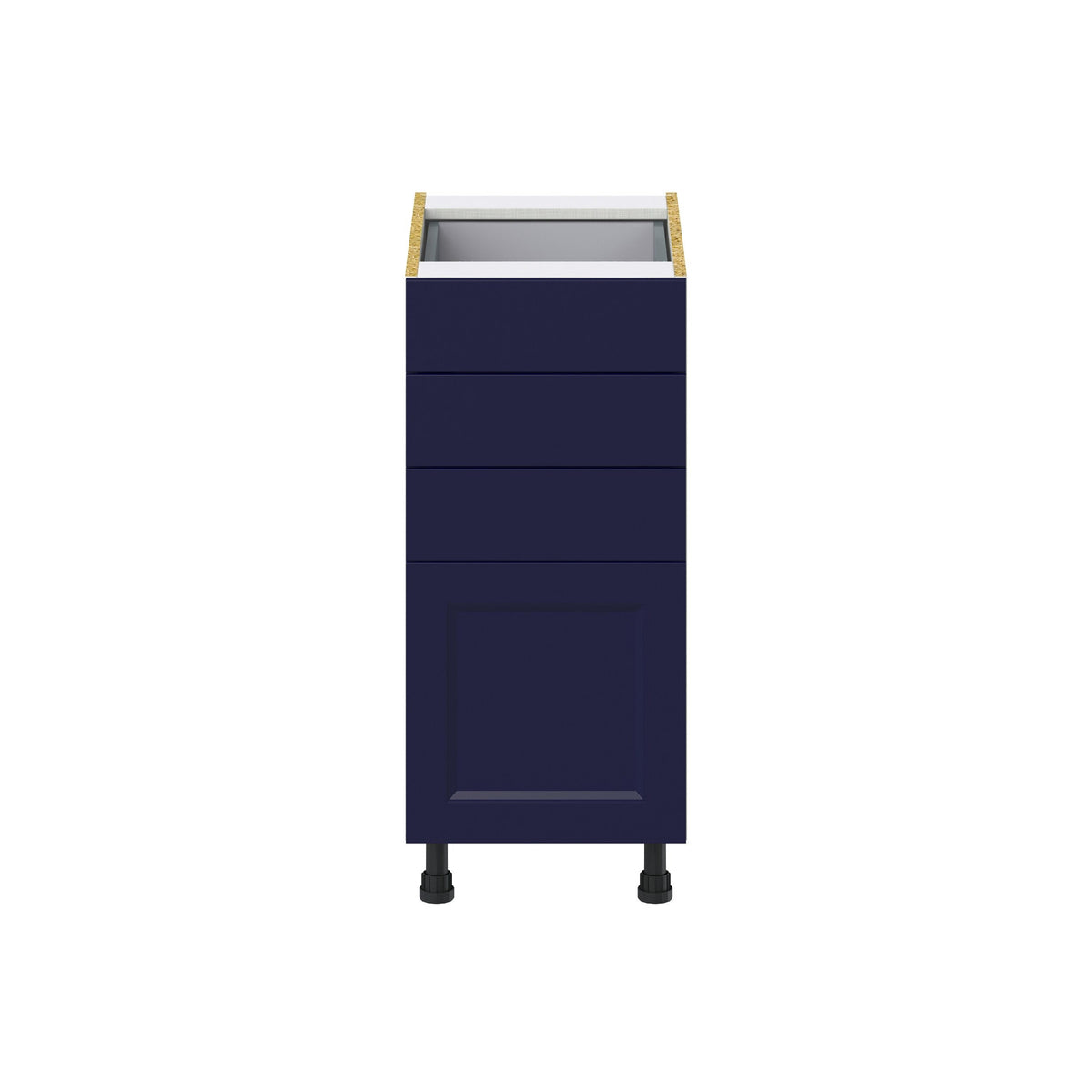 Hugo&Borg Lorette 15-in W x 34.5-in H x 25-in D Navy Blue 4-Drawer Base Fully Assembled Cabinet