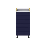 Hugo&Borg Lorette 18-in W x 34.5-in H x 24-in D Navy Blue 6-Drawer Base Fully Assembled Cabinet
