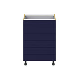 Hugo&Borg Lorette 24-in W x 34.5-in H x 24-in D Navy Blue 6-Drawer Base Fully Assembled Cabinet