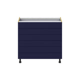 Hugo&Borg Lorette 36-in W x 34.5-in H x 24-in D Navy Blue 6-Drawer Base Fully Assembled Cabinet