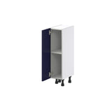 Hugo&Borg Lorette 9-in W x 34.5-in H x 14-in D Navy Blue Base Fully Assembled Cabinet (Recessed Panel Shaker Door Style)