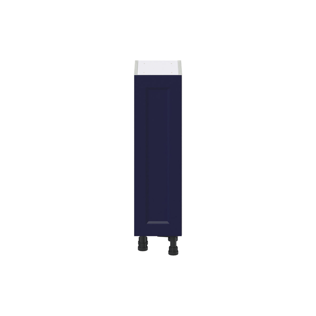 Hugo&Borg Lorette 9-in W x 34.5-in H x 14-in D Navy Blue Base Fully Assembled Cabinet (Recessed Panel Shaker Door Style)