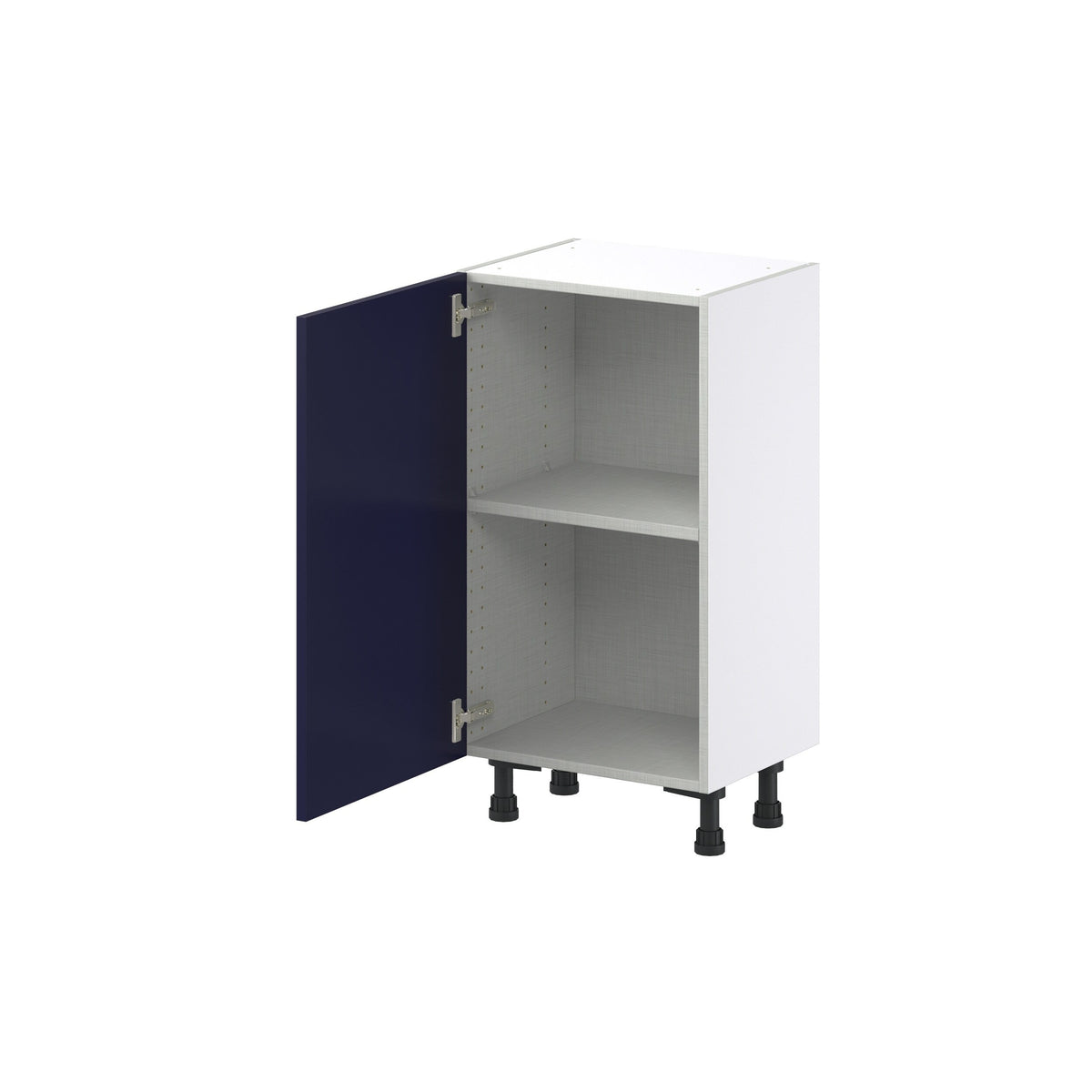 Hugo&Borg Lorette 18-in W x 34.5-in H x 14-in D Navy Blue Base Fully Assembled Cabinet (Recessed Panel Shaker Door Style)