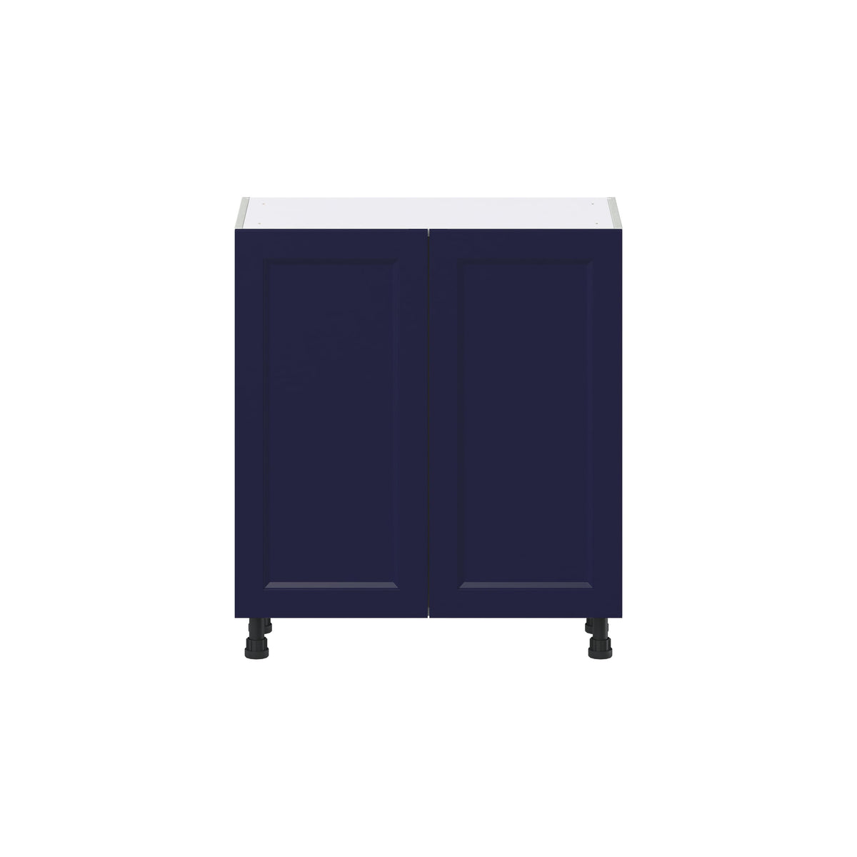 Hugo&Borg Lorette 30-in W x 34.5-in H x 14-in D Navy Blue Base Fully Assembled Cabinet (Recessed Panel Shaker Door Style)