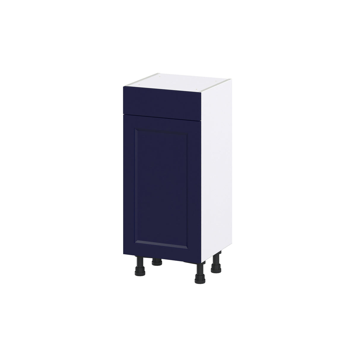 Hugo&Borg Lorette 15-in W x 34.5-in H x 14-in D Navy Blue 1-Drawer Base Fully Assembled Cabinet (Recessed Panel Shaker Style)