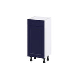 Hugo&Borg Lorette 15-in W x 34.5-in H x 14-in D Navy Blue 1-Drawer Base Fully Assembled Cabinet (Recessed Panel Shaker Style)