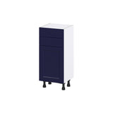 Hugo&Borg Lorette 15-in W x 34.5-in H x 14-in D Navy Blue 2-Drawers Base Fully Assembled Cabinet (Recessed Panel Shaker Style)