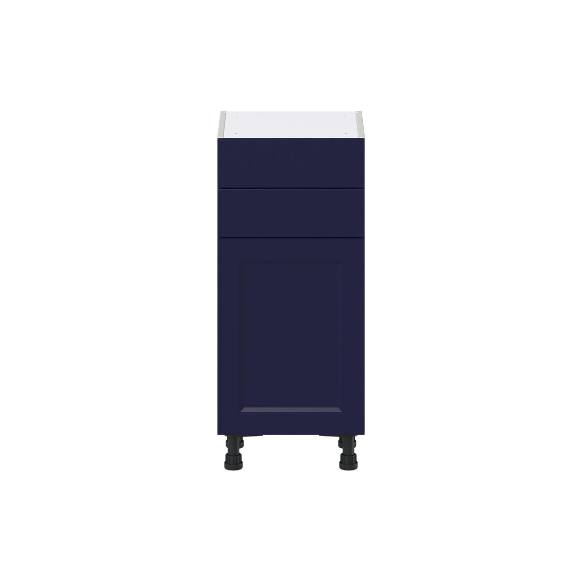 Hugo&Borg Lorette 15-in W x 34.5-in H x 14-in D Navy Blue 2-Drawers Base Fully Assembled Cabinet (Recessed Panel Shaker Style)
