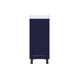 Hugo&Borg Lorette 15-in W x 34.5-in H x 14-in D Navy Blue 2-Drawers Base Fully Assembled Cabinet (Recessed Panel Shaker Style)