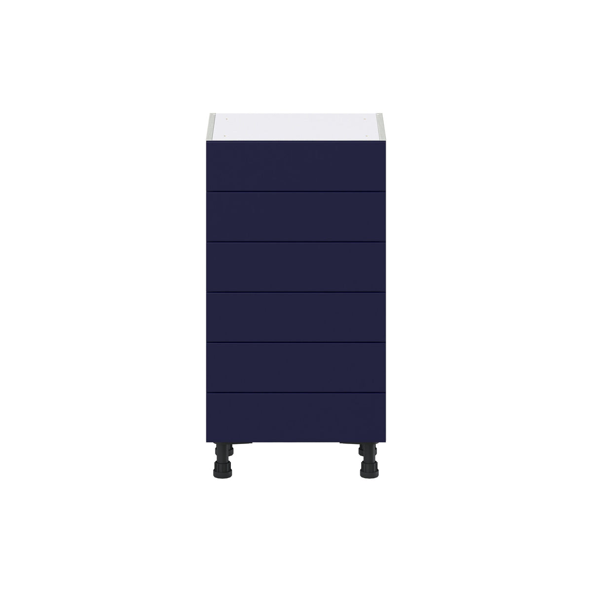 Hugo&Borg Lorette 18-in W x 34.5-in H x 14-in D Navy Blue 6-Drawer Base Fully Assembled Cabinet