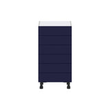 Hugo&Borg Lorette 18-in W x 34.5-in H x 14-in D Navy Blue 6-Drawer Base Fully Assembled Cabinet