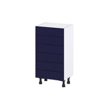 Hugo&Borg Lorette 18-in W x 34.5-in H x 14-in D Navy Blue 6-Drawer Base Fully Assembled Cabinet