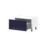 Hugo&Borg Lorette 30-in W x 19.5-in H x 24-in D Navy Blue 1-Drawer Base Fully Assembled Cabinet
