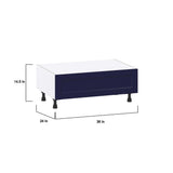 Hugo&Borg Lorette 36-in W x 14.5-in H x 24-in D Navy Blue 1-Drawer Base Fully Assembled Cabinet