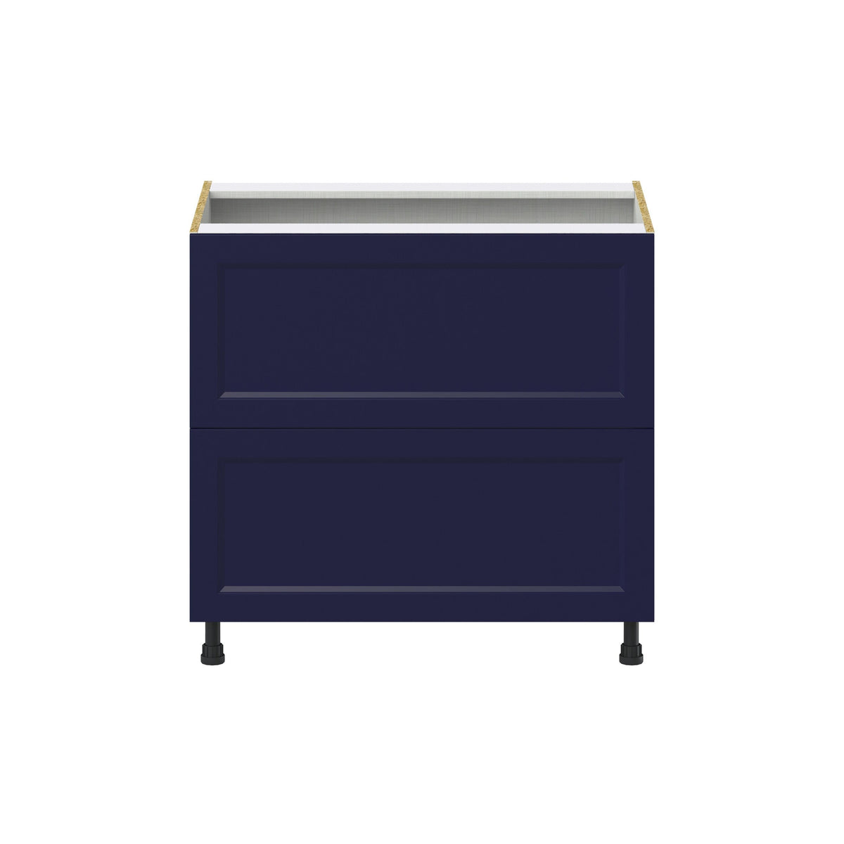 Hugo&Borg Lorette 36-in W x 34.5-in H x 24-in D Navy Blue 2-Drawer Base Fully Assembled Cabinet