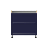 Hugo&Borg Lorette 36-in W x 34.5-in H x 24-in D Navy Blue 2-Drawer Base Fully Assembled Cabinet