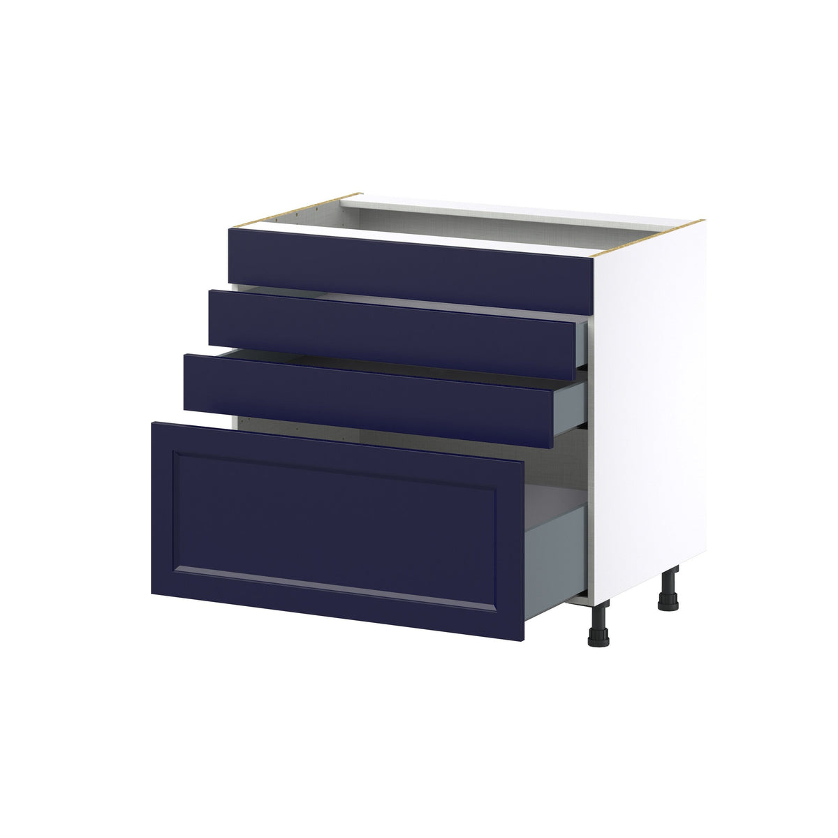 Hugo&Borg Lorette 36-in W x 34.5-in H x 24-in D Navy Blue 3-Drawer Base Fully Assembled Cabinet