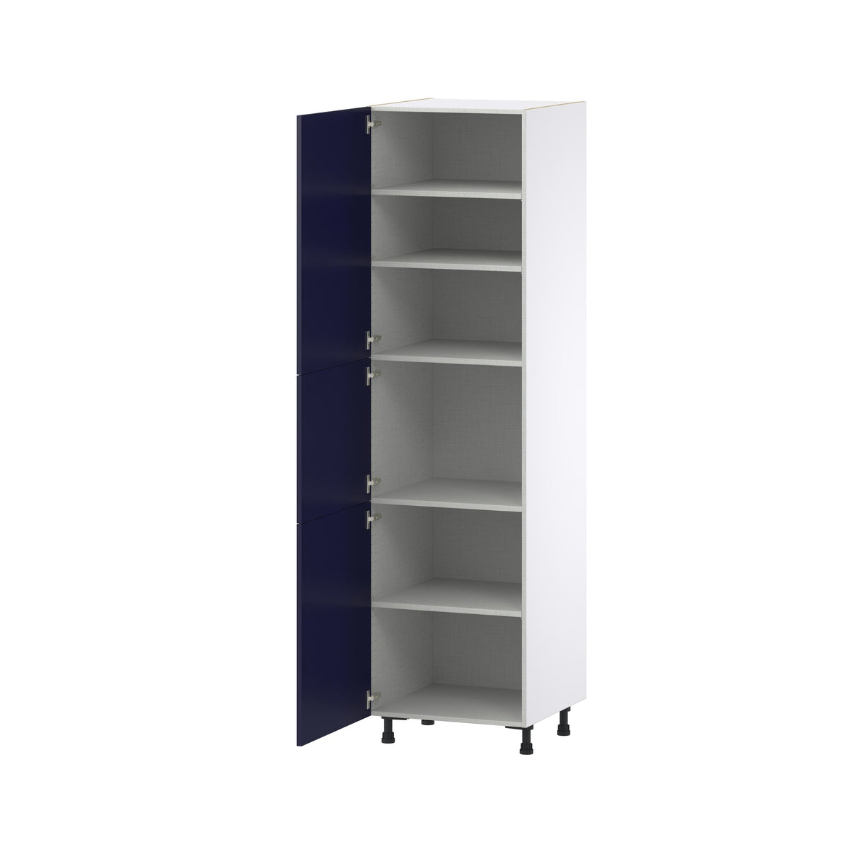 Hugo&Borg Lorette 24-in W x 89.5-in H x 24-in D Navy Blue Pantry Fully Assembled Cabinet (Recessed Panel Shaker Door Style)