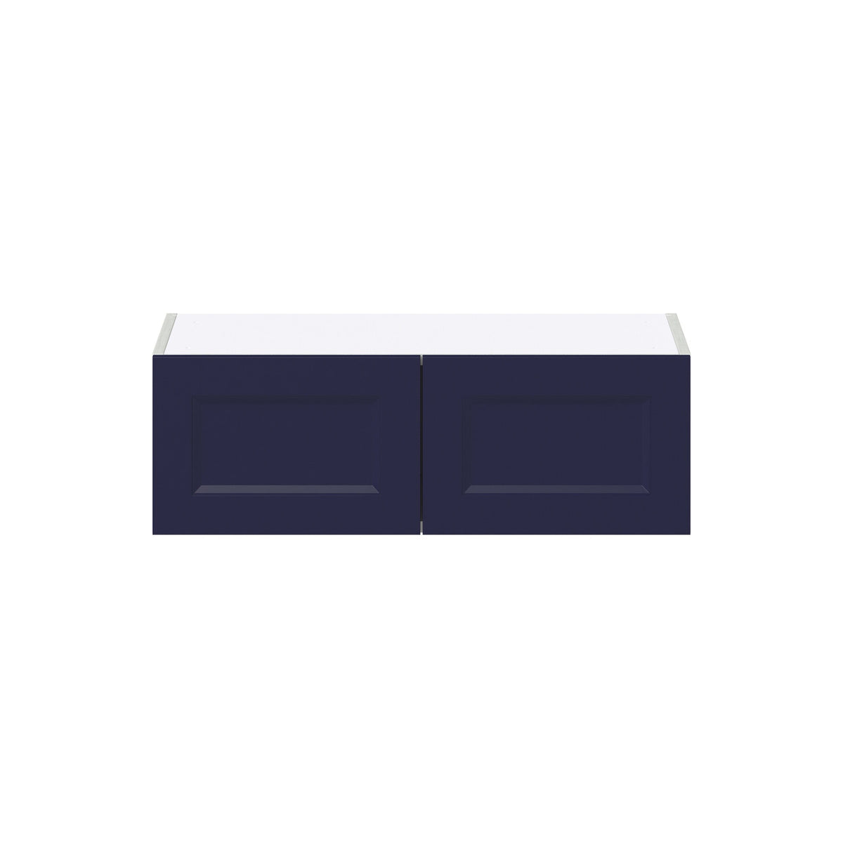 Hugo&Borg Lorette 30-in W x 10-in H x 14-in D Navy Blue Wall Fully Assembled Cabinet (Recessed Panel Shaker Door Style)