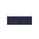 Hugo&Borg Lorette 30-in W x 10-in H x 14-in D Navy Blue Wall Fully Assembled Cabinet (Recessed Panel Shaker Door Style)