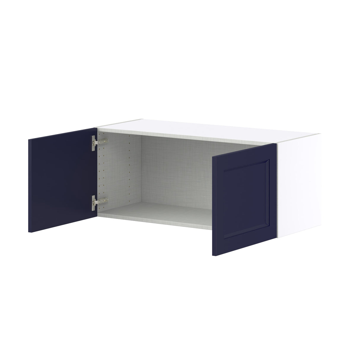 Hugo&Borg Lorette 36-in W x 15-in H x 14-in D Navy Blue Wall Fully Assembled Cabinet (Recessed Panel Shaker Door Style)