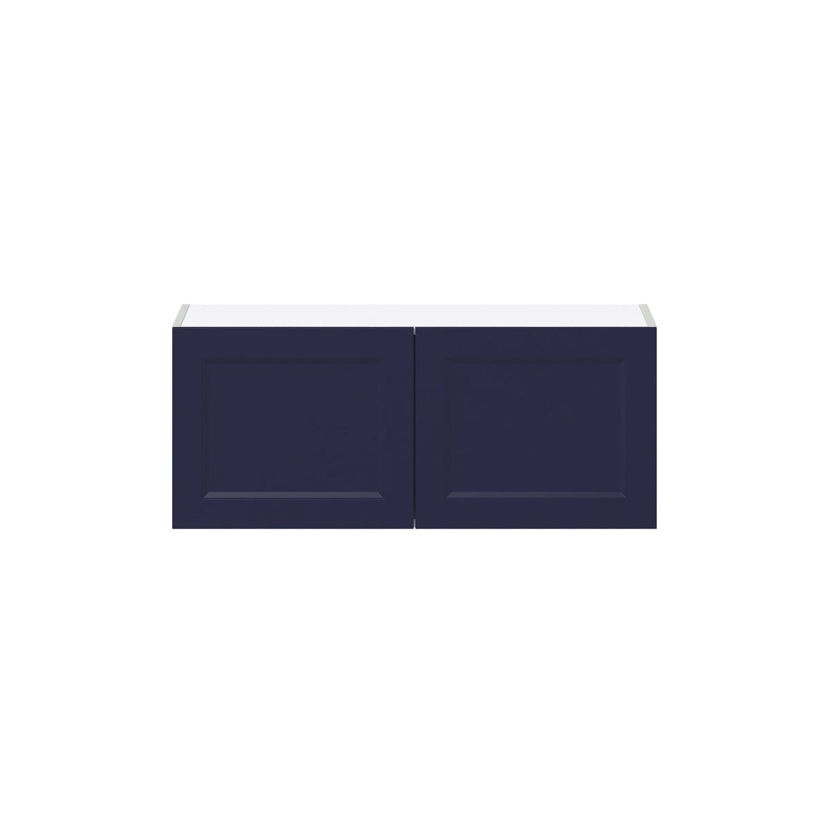 Hugo&Borg Lorette 36-in W x 15-in H x 14-in D Navy Blue Wall Fully Assembled Cabinet (Recessed Panel Shaker Door Style)