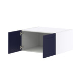 Hugo&Borg Lorette 30-in W x 15-in H x 24-in D Navy Blue Wall Fully Assembled Cabinet (Recessed Panel Shaker Door Style)