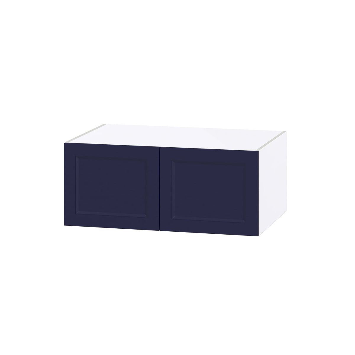 Hugo&Borg Lorette 36-in W x 15-in H x 24-in D Navy Blue Wall Fully Assembled Cabinet (Recessed Panel Shaker Door Style)