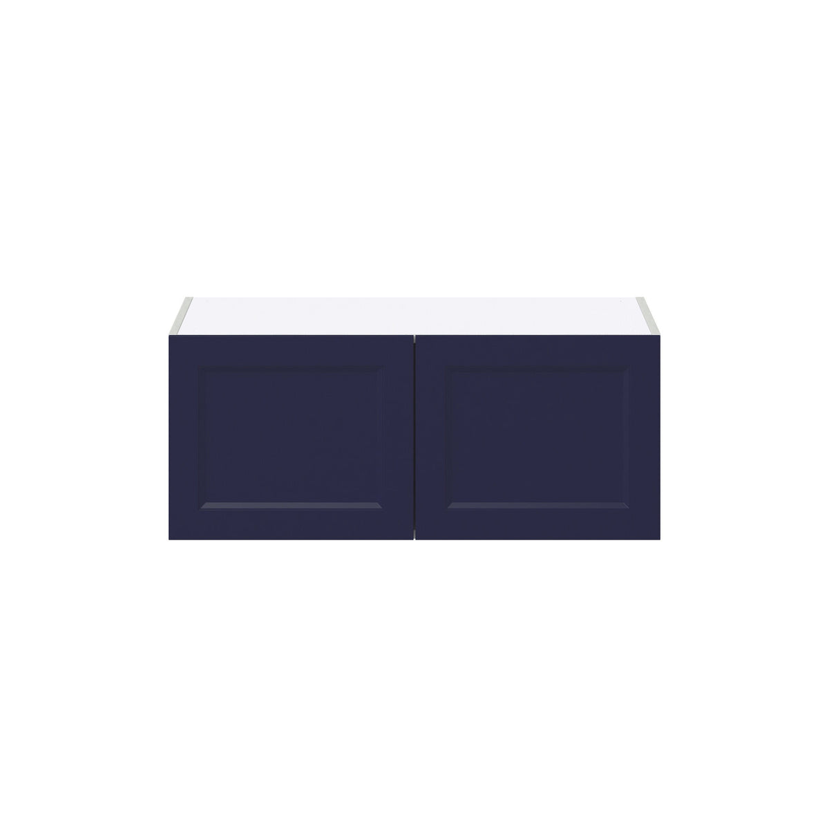 Hugo&Borg Lorette 36-in W x 15-in H x 24-in D Navy Blue Wall Fully Assembled Cabinet (Recessed Panel Shaker Door Style)