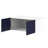 Hugo&Borg Lorette 36-in W x 15-in H x 24-in D Navy Blue Wall Fully Assembled Cabinet (Recessed Panel Shaker Door Style)