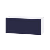 Hugo&Borg Lorette 36-in W x 15-in H x 14-in D Navy Blue Wall Fully Assembled Cabinet (Recessed Panel Shaker Door Style)