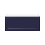 Hugo&Borg Lorette 36-in W x 15-in H x 14-in D Navy Blue Wall Fully Assembled Cabinet (Recessed Panel Shaker Door Style)